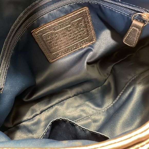 Coach metallic silver purse with double straps - Picture 13 of 14